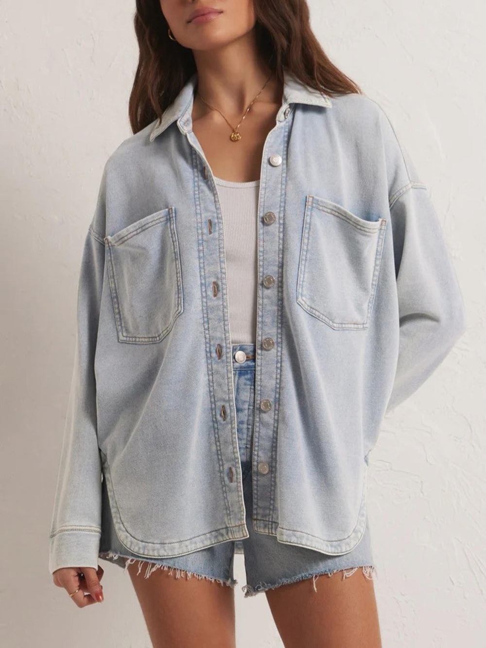 Z Supply All Day Knit Denim Jacket